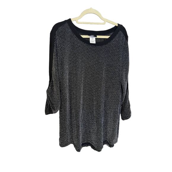 Libra Sweater with Metallic Detail Sz XL - Picture 1 of 5